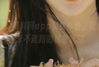 黑料网app免费体验，吃瓜粉丝永不迷路的秘密武器